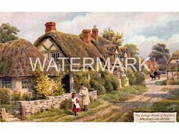 THE COTTAGE HOMES OF ENGLAND WELFORD ON AVON OLD COLOUR POSTCARD ARTIST SIGNED A. R. QUINTON  TUCK OILETTE 9533 - Quinton, AR