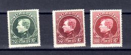 Belgique 1929, Grand Montenez, 290 A – 290 C -292 A*, Cote 260 €, - 1929-1941 Grand Montenez