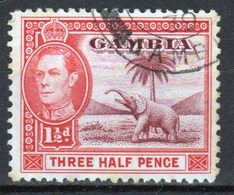 Gambia George VI 1938 1½d Definitive Stamp. - Gambia (...-1964)