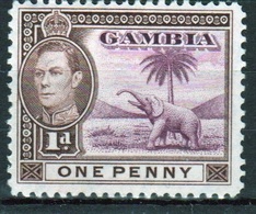 Gambia George VI 1938 1d Definitive Stamps. - Gambia (...-1964)