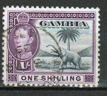 Gambia George VI 1938 One Shilling Definitive Stamp. - Gambia (...-1964)
