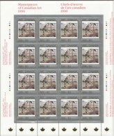 1990- Masterpieces Of Canadian Art  Tom Thompson «The West Wind» Sc 1271  MNH - Fogli Completi