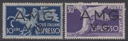 TRIESTE - AMG-VG - Espressi N.1-2  Gomma Integra  MNH** - Usati