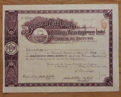 The Broach Fine Counts Spinning & Weaving Company - 1918 - Azië