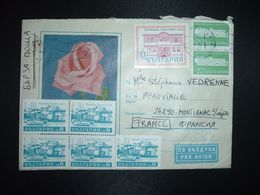 LETTRE ROSE Pour La FRANCE TP 13 + TP 20 Paire OBL.MEC.01 08 74? ALBENA + TP 8 X5 - Lettres & Documents