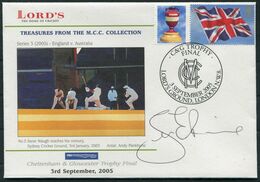 2005 England V Australia Cricket Cover. C & G Trophy Final, Lord's London. Signed Sean Ervine, Zimbabwe - Cricket