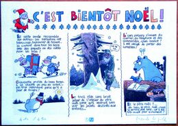 Etat Neuf > (XL) Ex-libris Numéroté Et Signé Par Frank LE GALL : Catastrophes Au Pays Du Père Noël (1996) - Illustrateurs J - L