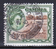 Gambia Queen Elizabeth  1953  One Shilling  Definitive Stamp. - Gambie (...-1964)
