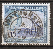 Gambia Queen Elizabeth  1953  1/3d  Definitive Stamp. - Gambia (...-1964)