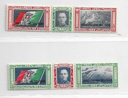 19411B) ITALIA-EGEO-Crociera Nord-atlantica Del Decennale - POSTA AEREA - 20 Maggio 1933- 2 TRITTICI MNH** - Egeo (Lipso)