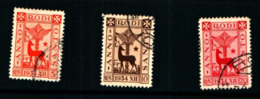 19414) ITALIA-EGEO-Anno Santo - Aprile 1935- 3 VALORI USATI - Aegean (Lipso)