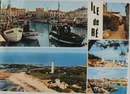 Cartes Postales   Le Port De La Flotte - Le Phare Des Baleines L'Ile De Ré Multivue - N° 128  Divers - Poitou-Charentes