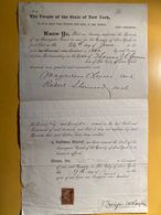 USA 1882 New York Surrogates' Court Doc. Bearing 10ct Documentary Stamp - Fiscali