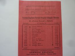 Foglietto Orario "GRAN TURISMO SILANO AUTOLINEE PREITE Stagione Turistica LUGLIO - SETTEMBRE 1962" - Europe