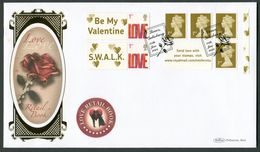 2008 GB Smilers Love Booklet Benham Cover. S.W.A.L.K. "Be My Valentine" Romance Roses, Lover Salisbury - Persoonlijke Postzegels