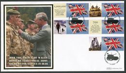 2008 GB Territorial Army Smilers Benham Covers (2). Wilton Salisbury, Whitehall London. - Smilers Sheets