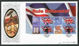 2004 GB Rule Britannia Smilers Benham Cover. "Big Ben" London, Bulldog. - Smilers Sheets
