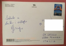 TURKEY COVER TO ITALY - TÜRKIYE ITALYA POSTA KARTI - Storia Postale