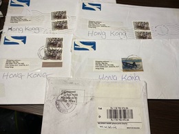 Lot Of 5 SOUTH AFRICA Stamped Covers To Hong Kong - Brieven En Documenten