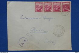 B 123 ALGERIE LETTRE 1930 CONSTANTINE POUR GENEVE SUISSE + AFFRANCHISSEMENT PLAISANT - Cartas & Documentos