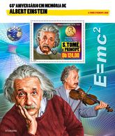 S.Tome&Principe. 2020  65th Memorial Anniversary Of Albert Einstein. (0206b) OFFICIAL ISSUE - Albert Einstein