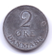 DANMARK 1955: 2 Öre, KM 840 - Dinamarca