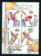 3884 Bulgaria 1990 Olymphilex Olympic Stamps Exhib S/S **MNH Athletics Leichtathletik  Athletisme  OLYMPIC  FLAG EMBLEM - Sin Clasificación