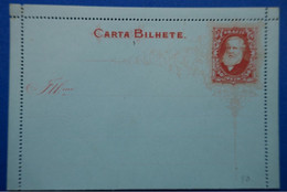 56 BRESIL 1890 Brazil Belle Carte  DOUBLE Lettre Illustrée CARTA BILHETE . NON VOYAGEE - Cartas & Documentos