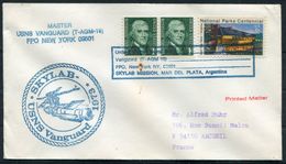 1973 USA SKYLAB Space Rocket Cover. USNS Vanguard, Mar Del Plata, Argentina - North  America