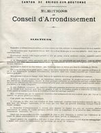 79 - Brioux Sur Boutonne : Documents Relatifs Aux Elections De 1925 - Brioux Sur Boutonne