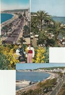 CPSM - NICE - Lot De 4 Cartes - Promenade Des Anglais ( 3 ) + Enfants En Costume Folkorique - Sets And Collections