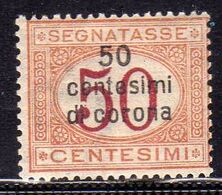 DALMAZIA 1922 SEGNATASSE POSTAGE DUE TAXES TASSE DUE TAXE CENT. 50 SU 50c MNH - Dalmatien