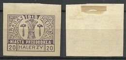 Poland Polska 1918 Local Post Przedborz Michel 14 C (*) - Unused Stamps