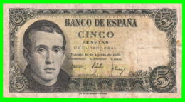 ESPAÑA BILLETE DE 5 Ptas. AÑO 1951 - 5 Peseten