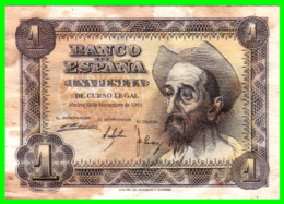 PRECIOSO BILLETE DE 1 PESETA EMITIDO POR EL BANCO DE SERIE Nº F 7493329   ESPAÑA - 1-2 Peseten