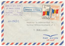 TCHAD - Env. - Courrier Affr Timbres Officiels 25F + 5f - Service De Lutte Contre Les Grandes Endémies MONDOU Tchad 1972 - Ciad (1960-...)