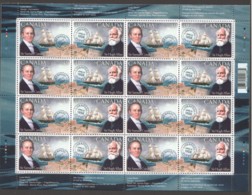 2004Transatlantic Mail Service - Cunard And Allan  MNH Sheet Of 8 E-tenant  Pairs  Sc 2036-9** - Feuilles Complètes Et Multiples