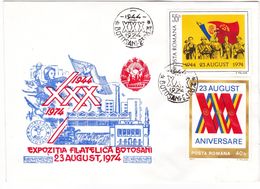 Roumanie , Romania  , 1974  ,  Philatelic Exhibition , Botosani , Special Cancell , Cover - Marcophilie