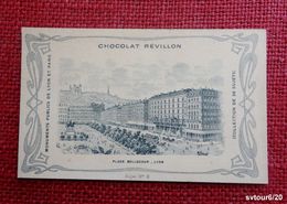 Chromo CHOCOLAT REVILLON -  Série Monuments : Place Bellecourt à LYON - Revillon