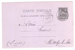 PARIS R. Milton Carte Postale Lilas Dos Blanc Entier 10 C Sage Noir Ob 26 8 1883 Romain D 22 Yv 89-CP2 Storch G4a - Cartoline Postali E Su Commissione Privata TSC (ante 1995)