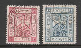 FAUX FAKE Poland 1917 Przedborz Michel 1 - 2 A O K. U. K. Etappenpostamt Przedborz Kreis Konsk 28.12.1917 FÄLCHUNGEN! - Unused Stamps