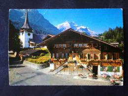Switzerland, Circulated And Stamped Postcard, « GSTEIG AM COL DU PILLON » - Gsteig Bei Gstaad