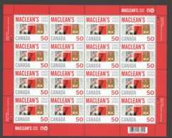 2005  Maclean's Magazine- Complete MNH Sheet Of 16  Sc 2104** - Fogli Completi