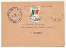 TCHAD - Env. Affr Timbre Officiel 30F - République Du Tchad - Préfecture Du Mayo-Kerbi Sous Préfecture De Pala 1974 - Tschad (1960-...)