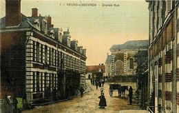 Neung Sur Beuvron * 1909 * Grande Rue * Cpa Toilée Colorisée - Neung Sur Beuvron