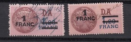 FISCAUX - DISTRIBUTEURS AUXILIAIRES - SURCHARGES DONT UNE SURCHARGE DECALEE - FRANCE REVENUE - Stamps