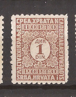 KR 2  1921  56  IIB  JUGOSLAVIJA JUGOSLAWIEN  PORTO  PERF- 9  MNH - Unused Stamps
