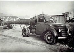 PHOTO 1938 (22 X 15,5 Cm) Camion/Tracteur/Truck "International" à RIO DE JANEIRO Transport D'un Tube De 20 Mètres - Automobili