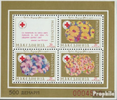 Makedonien Z Block 5A (kompl.Ausg.) Zwangszuschlagsmarken Postfrisch 1993 Rotes Kreuz - Macedonië