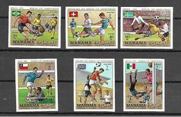 Manama 1970 Football - World Cup In Mexico Ovp 1970 WORLD CUP WINNER BRAZIL IMPERFORATE MNH - 1970 – Mexique